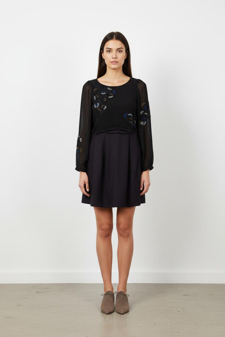 Robe Courte Noire et Bleue - Taille XS/34