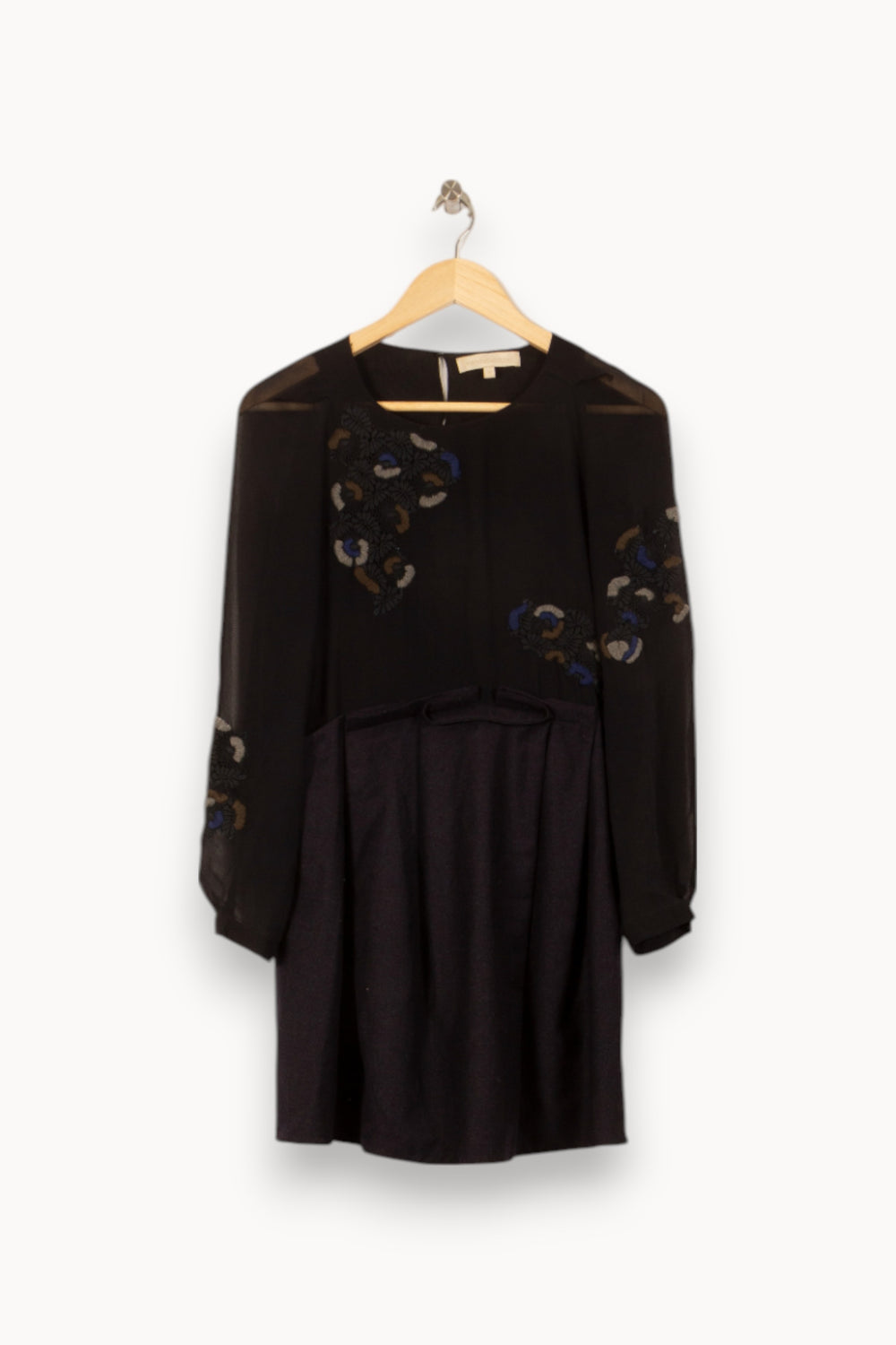Robe Courte Noire et Bleue - Taille XS/34 de la marque Vanessa Bruno | PARAD53689 - Vendu par Paradigme - Image 2