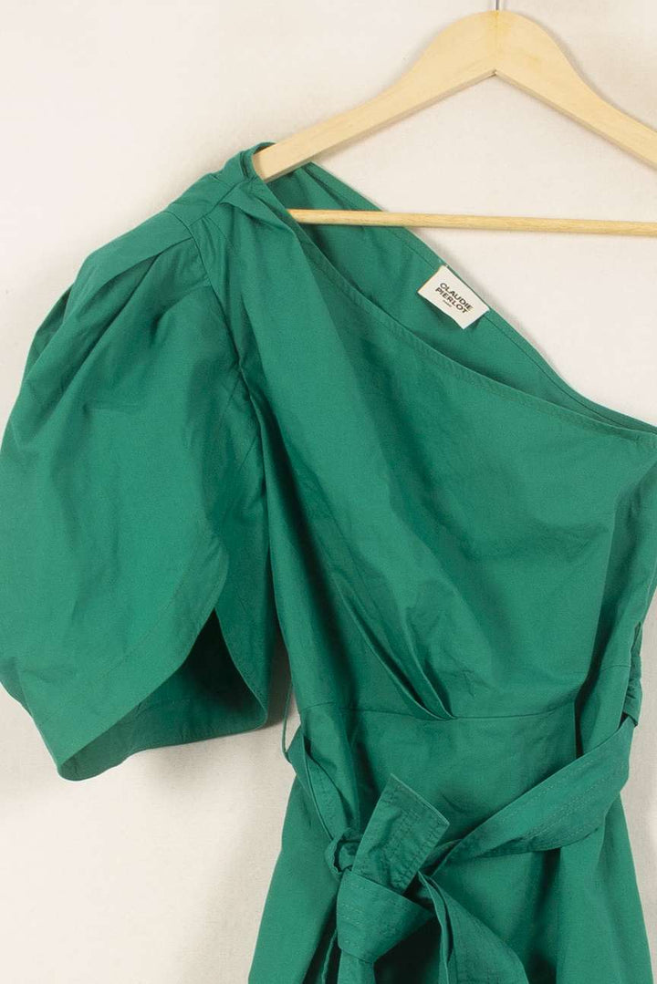Robe Asymétrique Verte - Taille L/40 de la marque Claudie Pierlot | PARAD53690 - Vendu par Paradigme - Image 3