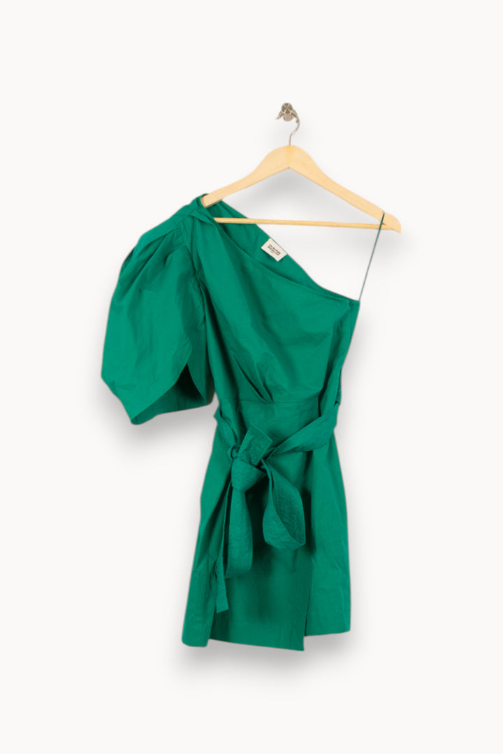 Robe Asymétrique Verte - Taille L/40 de la marque Claudie Pierlot | PARAD53690 - Vendu par Paradigme - Image 2