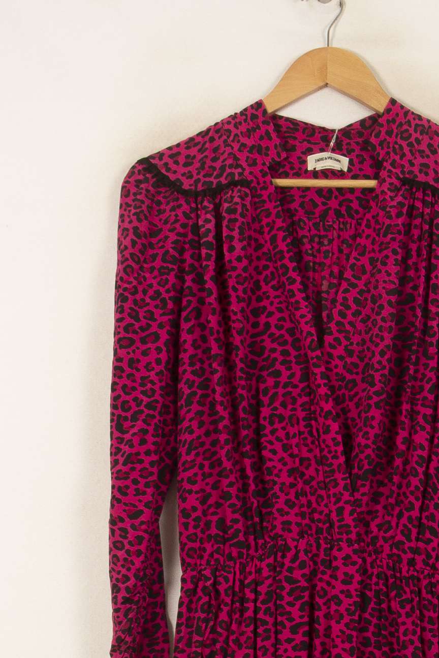 Robe Midi Rose et Noir - Taille M/38 de la marque Zadig&Voltaire | PARAD53699 - Vendu par Paradigme - Image 3