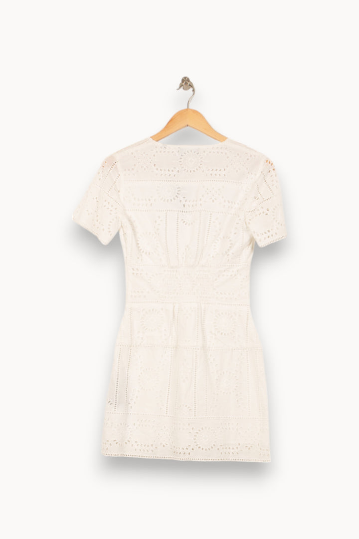 Robe Brodée Blanche - Taille XS/34 de la marque The Kooples | PARAD53707 - Vendu par Paradigme - Image 4