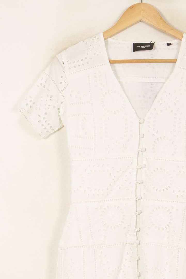 Robe Brodée Blanche - Taille XS/34 de la marque The Kooples | PARAD53707 - Vendu par Paradigme - Image 3