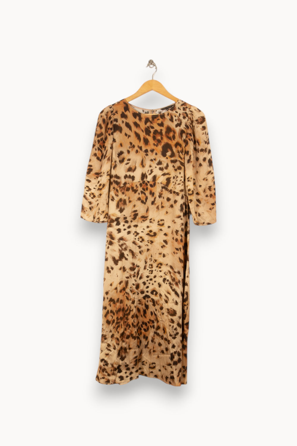 Robe Longue Léopard Beige et Marron - Taille M/38 de la marque Tara Jarmon | PARAD53708 - Vendu par Paradigme - Image 2