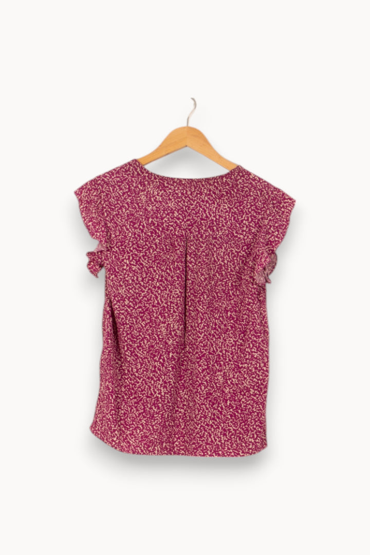 Blouse Rose et Blanche - Taille S/36 de la marque Maison 123 | PARAD53715 - Vendu par Paradigme - Image 4