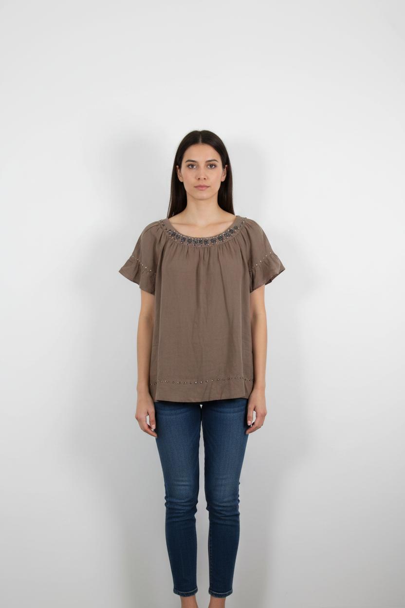 Blouse Beige - Taille L/40