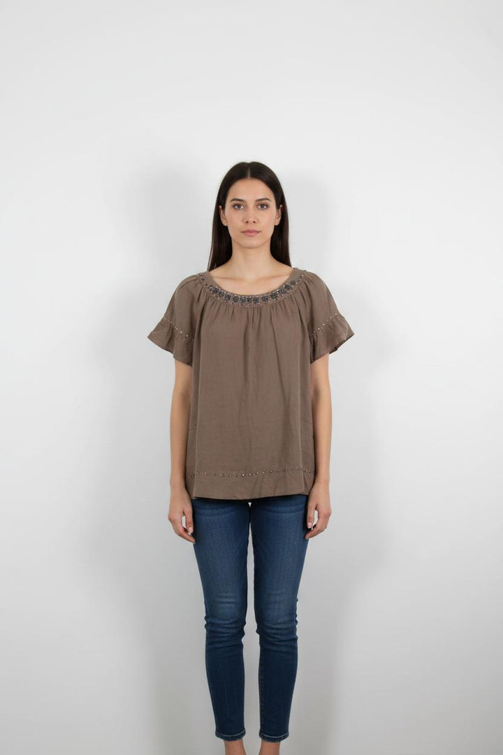 Blouse Beige - Taille L/40