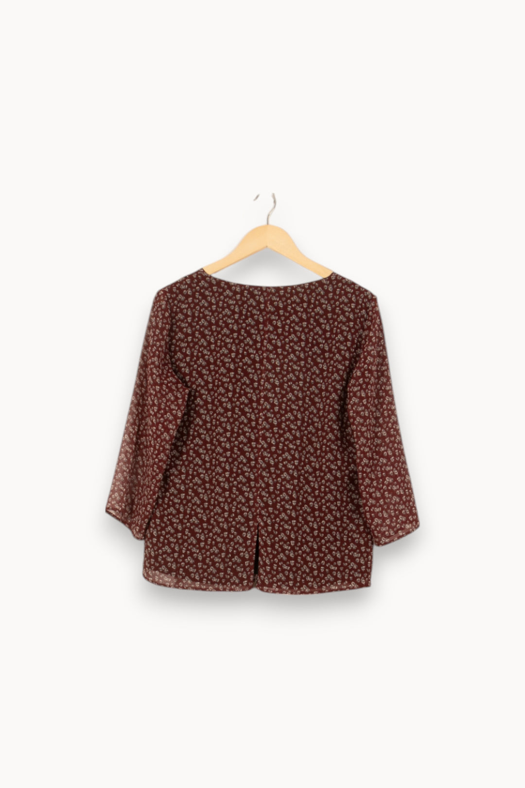 Blouse Marron à Motifs Blancs - Taille L/40 de la marque I.Code | PARAD53733 - Vendu par Paradigme - Image 4