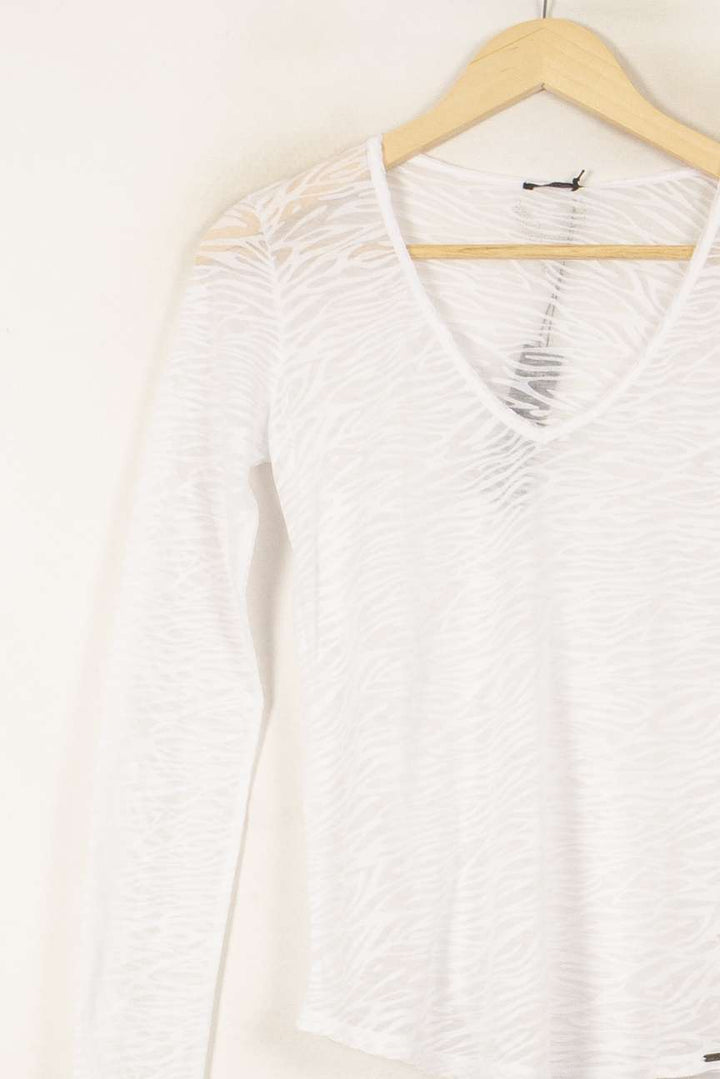 Tee-shirt Blanc - Taille S/36 de la marque IKKS | PARAD53742 - Vendu par Paradigme - Image 3