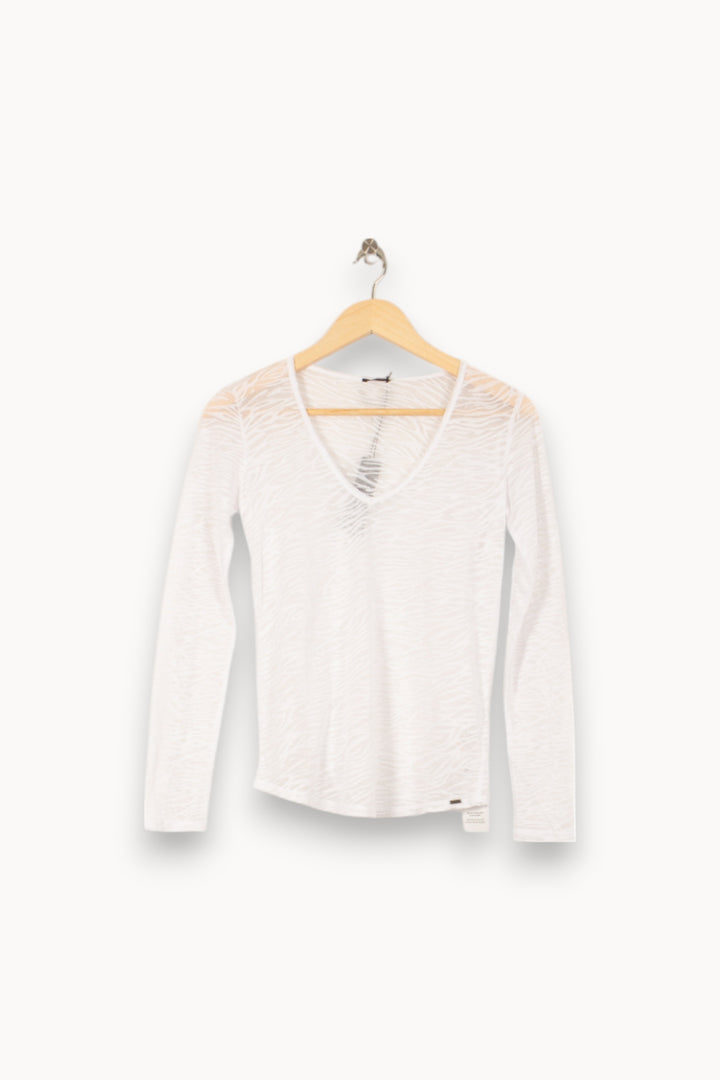Tee-shirt Blanc - Taille S/36 de la marque IKKS | PARAD53742 - Vendu par Paradigme - Image 2