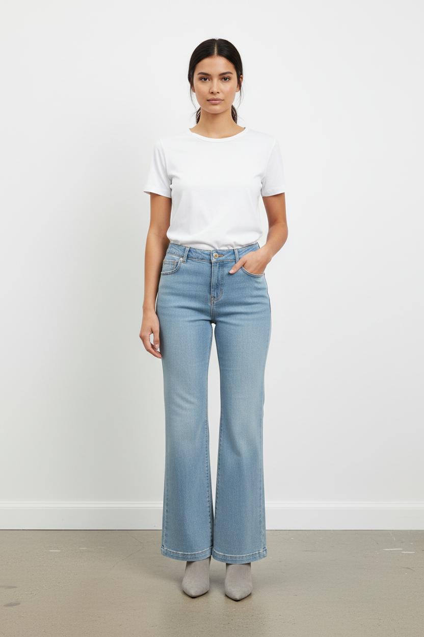 Jean Évasé Bleu - Taille S/36