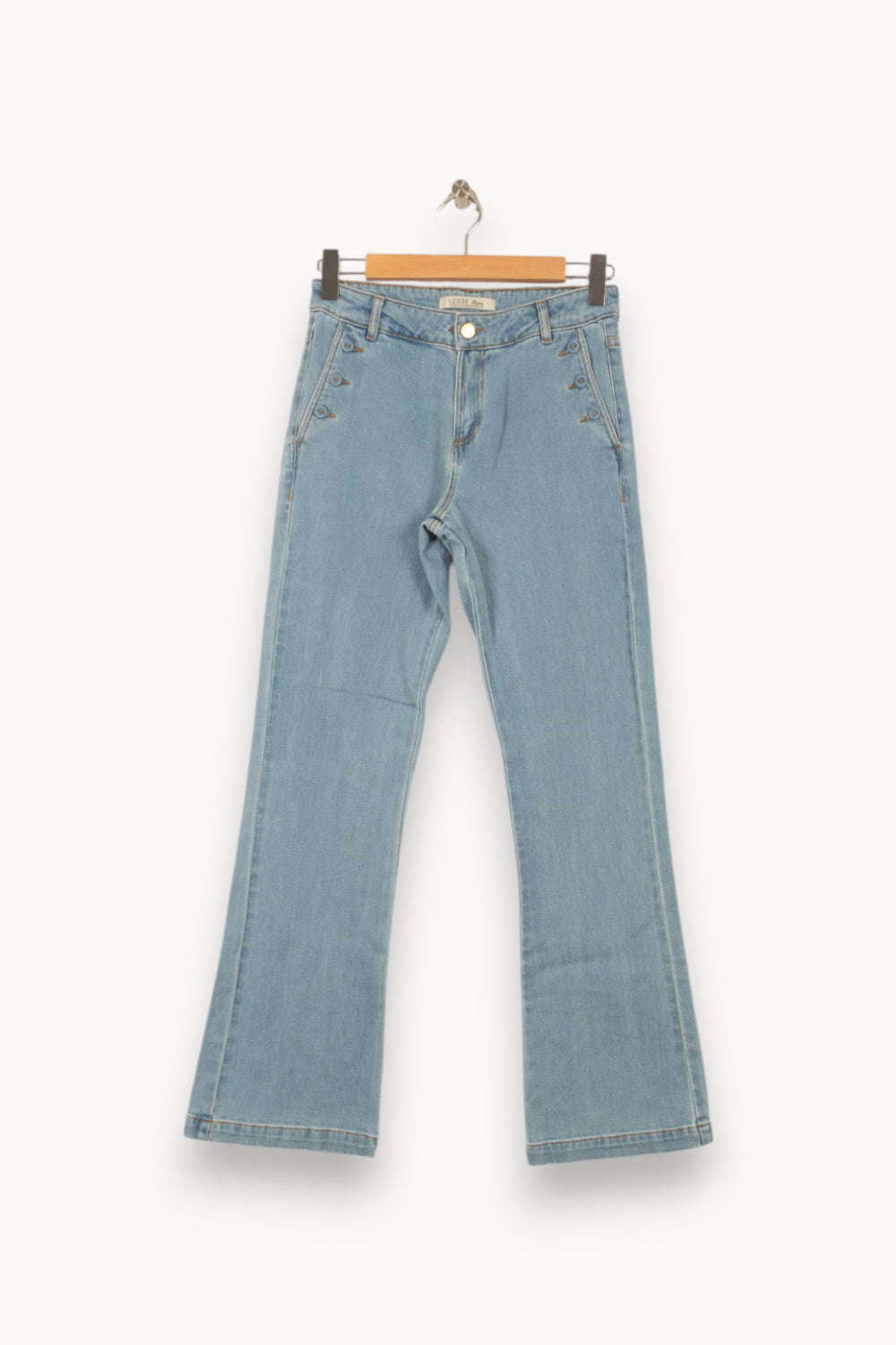 Jean Évasé Bleu - Taille S/36 de la marque I.Code | PARAD53757 - Vendu par Paradigme - Image 2