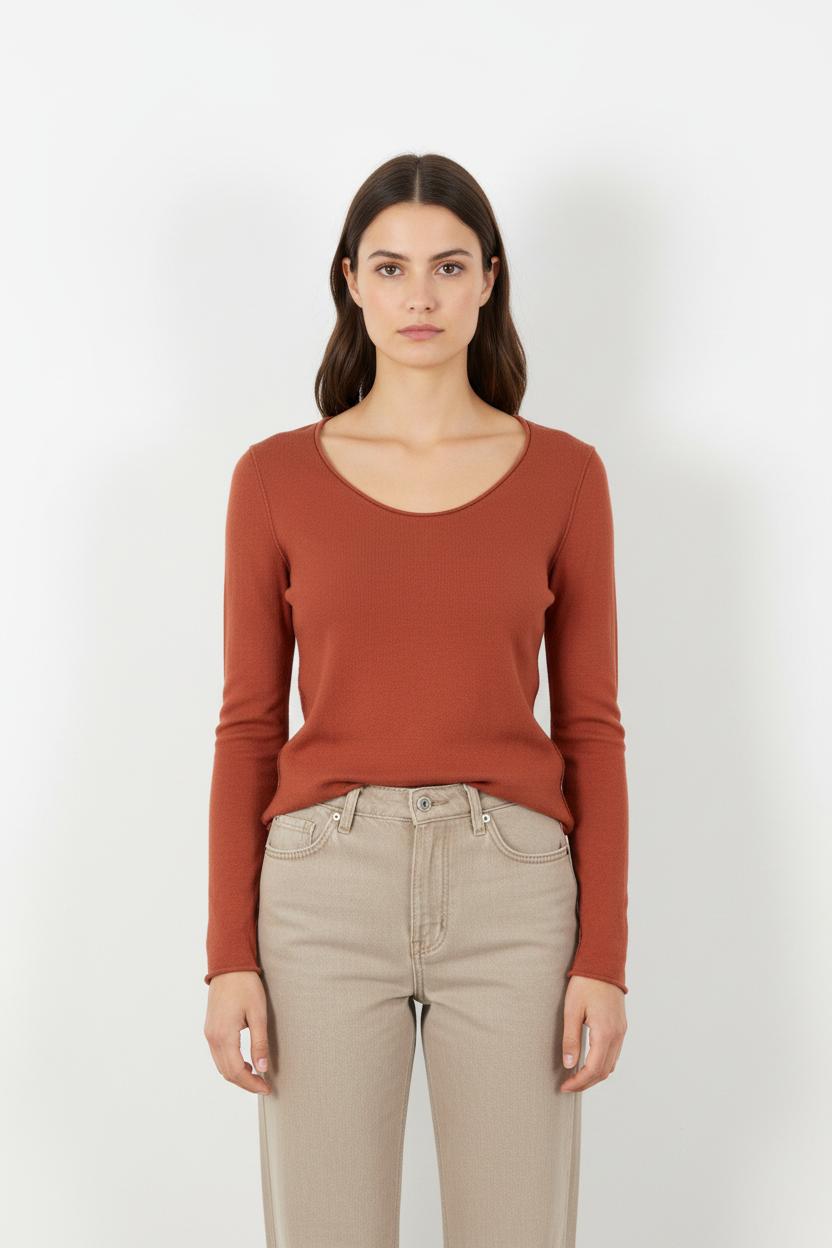 Pull Bordeaux - Taille S/36