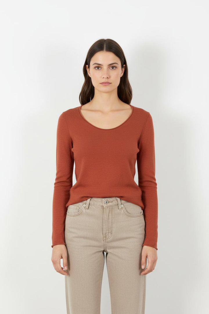 Pull Bordeaux - Taille S/36