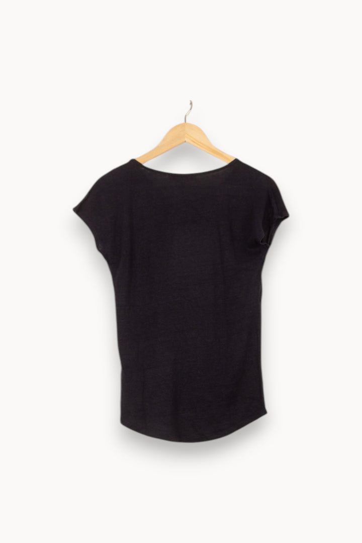 Tee-shirt Noir - Taille S/36 de la marque Sandro | PARAD53762 - Vendu par Paradigme - Image 4