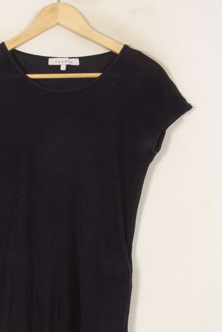Tee-shirt Noir - Taille S/36 de la marque Sandro | PARAD53762 - Vendu par Paradigme - Image 3