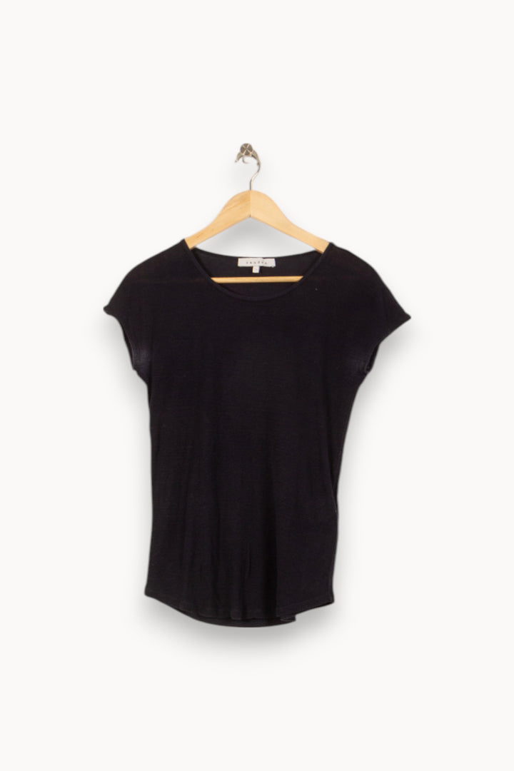 Tee-shirt Noir - Taille S/36 de la marque Sandro | PARAD53762 - Vendu par Paradigme - Image 2