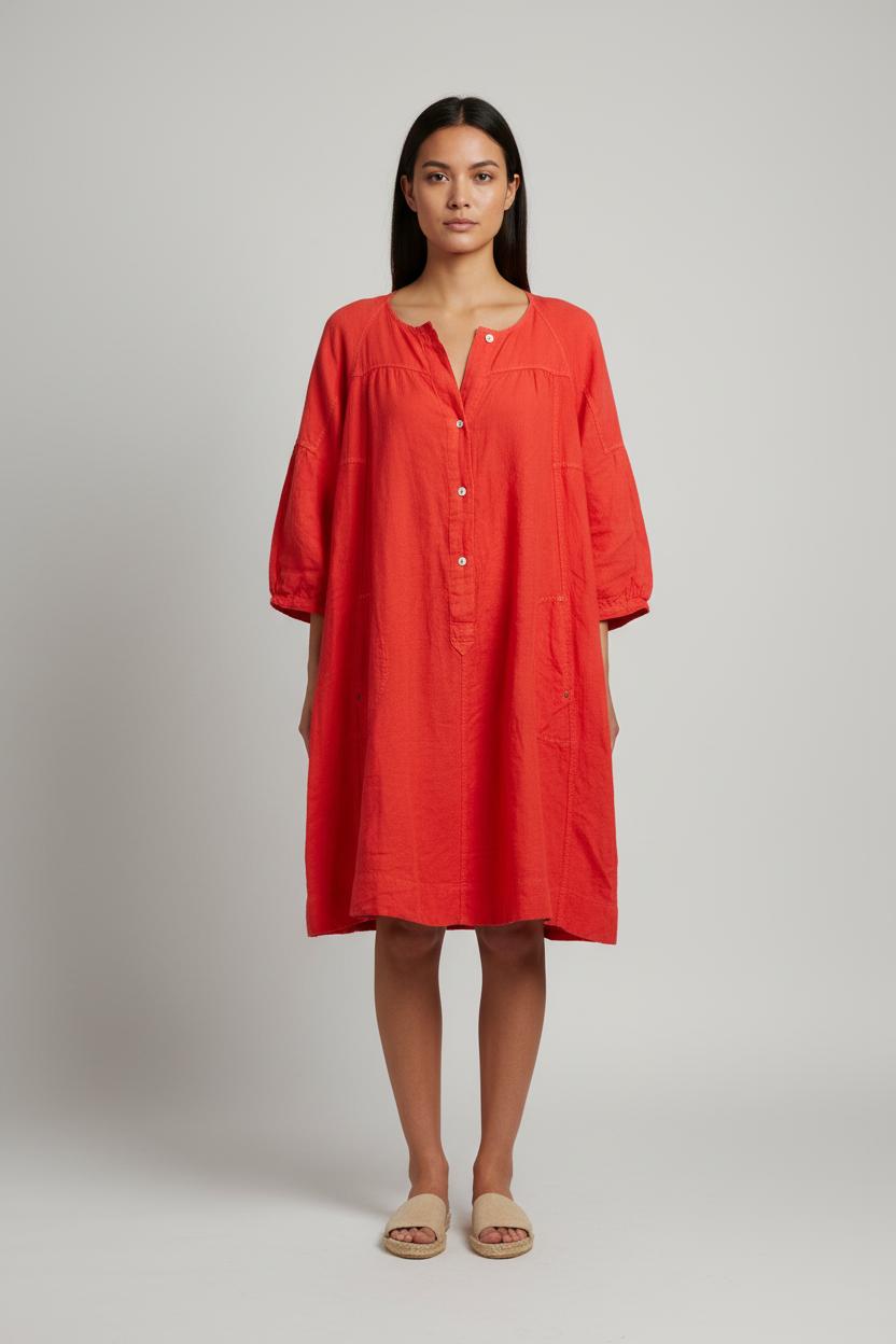 Robe Chemise Rouge - Taille S/36