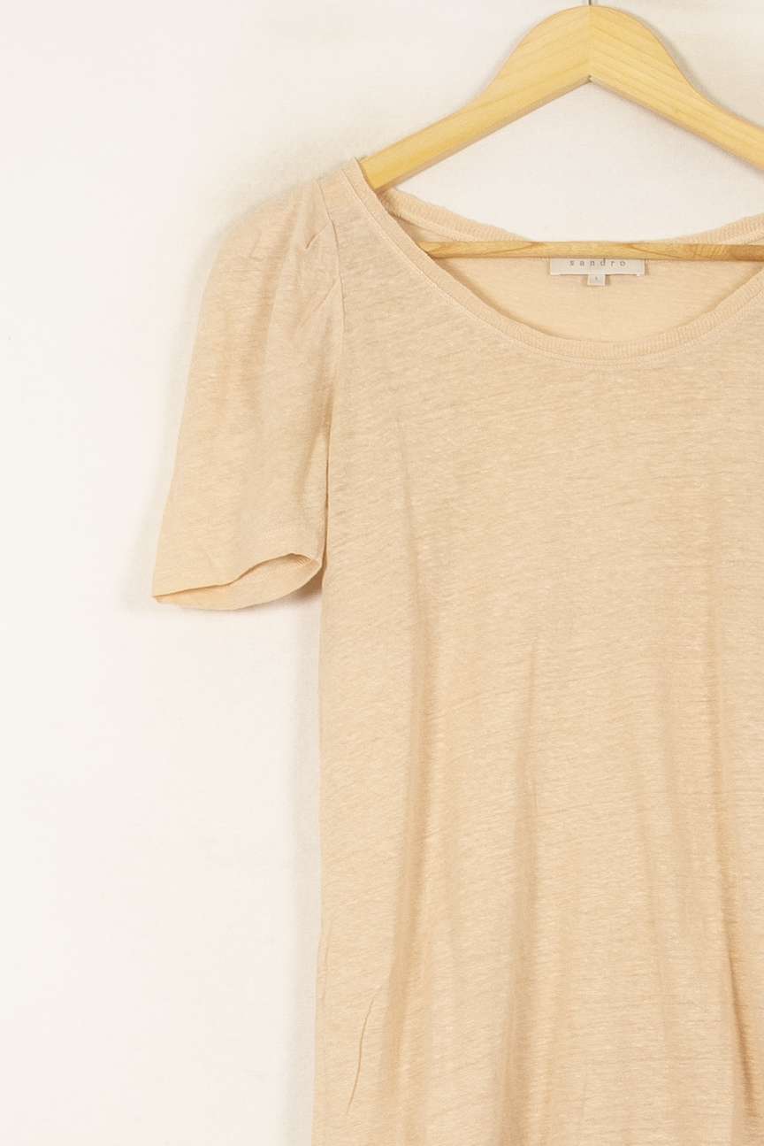 Tee-shirt Beige - Taille S/36 de la marque Sandro | PARAD53775 - Vendu par Paradigme - Image 3