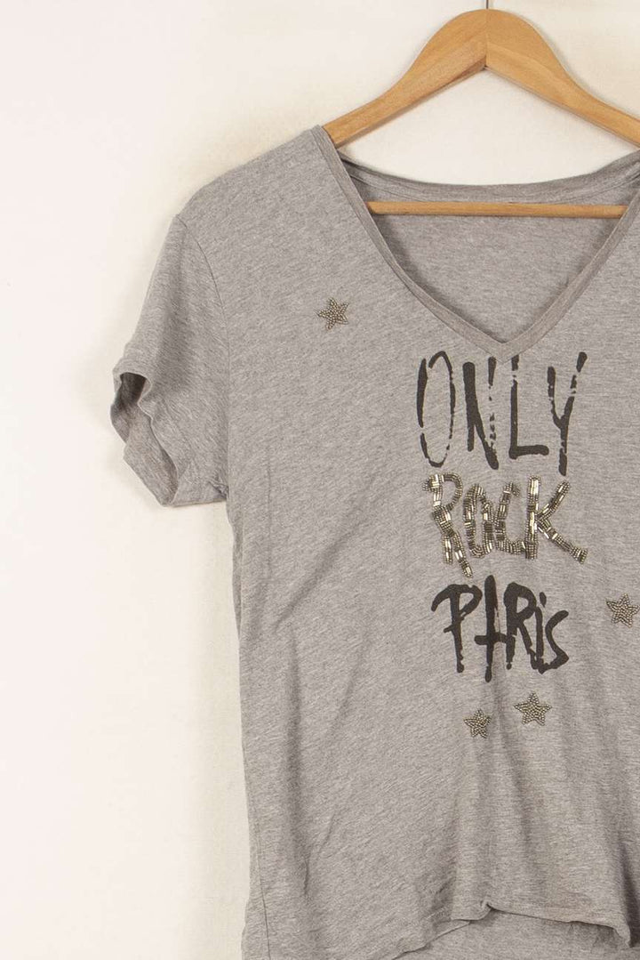 Tee-shirt Gris - Taille S/36 de la marque IKKS | PARAD53781 - Vendu par Paradigme - Image 3
