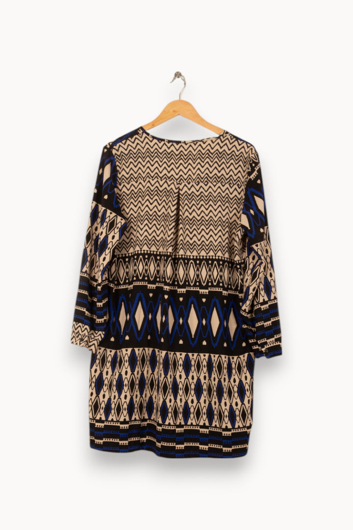 Robe Noire et Beige - Taille L/40 de la marque La Fée Maraboutée | PARAD53791 - Vendu par Paradigme - Image 4