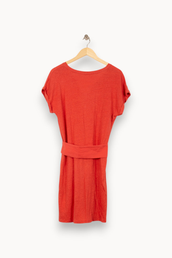 Robe Ceinturée Rouge - Taille S/36 de la marque Sessùn | PARAD53795 - Vendu par Paradigme - Image 4