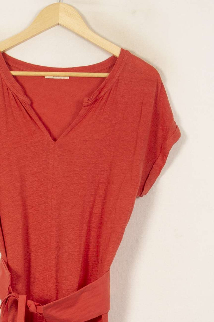 Robe Ceinturée Rouge - Taille S/36 de la marque Sessùn | PARAD53795 - Vendu par Paradigme - Image 3