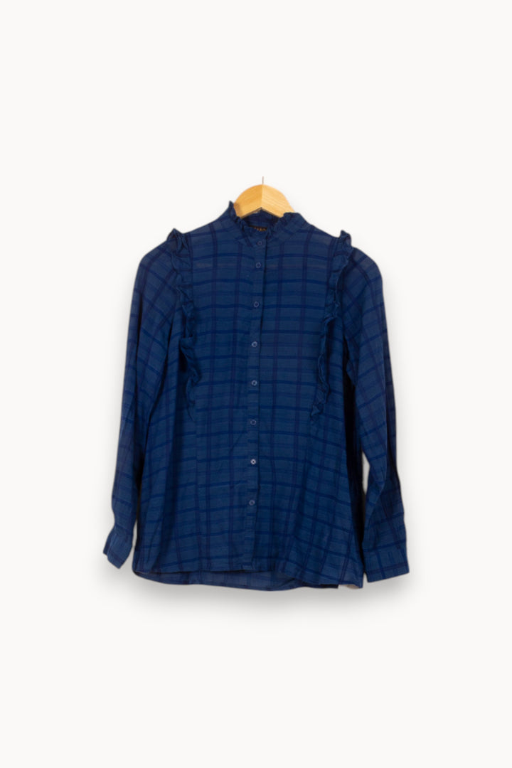 Blouse Bleue - Taille S/36 de la marque Caroll | PARAD53800 - Vendu par Paradigme - Image 2