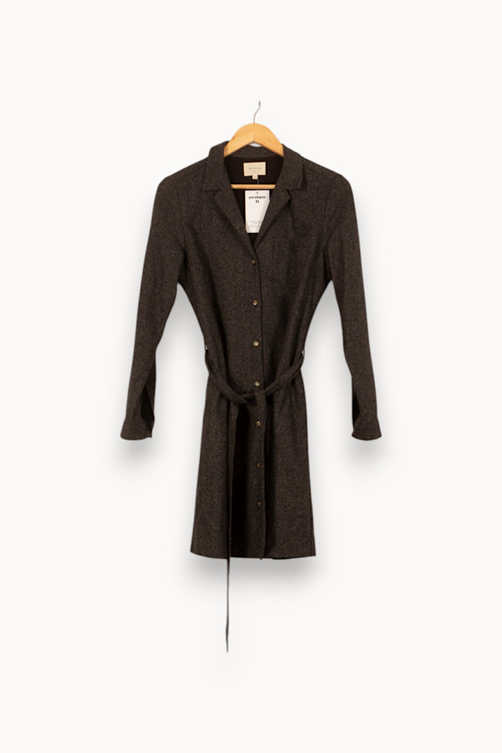 Robe Chemise Grise - Taille M/38 de la marque Sézane | PARAD53816 - Vendu par Paradigme - Image 2
