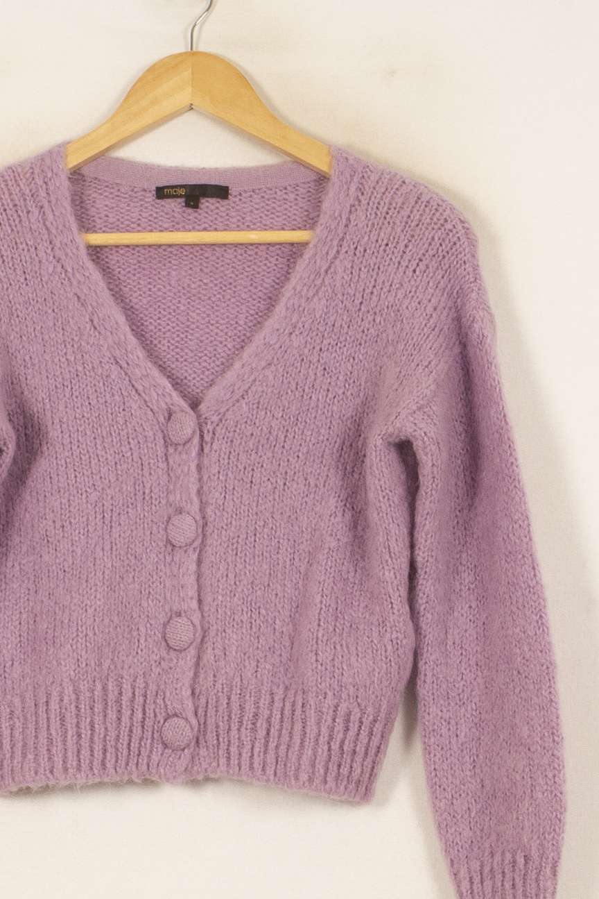 Cardigan Violet - Taille M/38 de la marque Maje | PARAD53820 - Vendu par Paradigme - Image 3