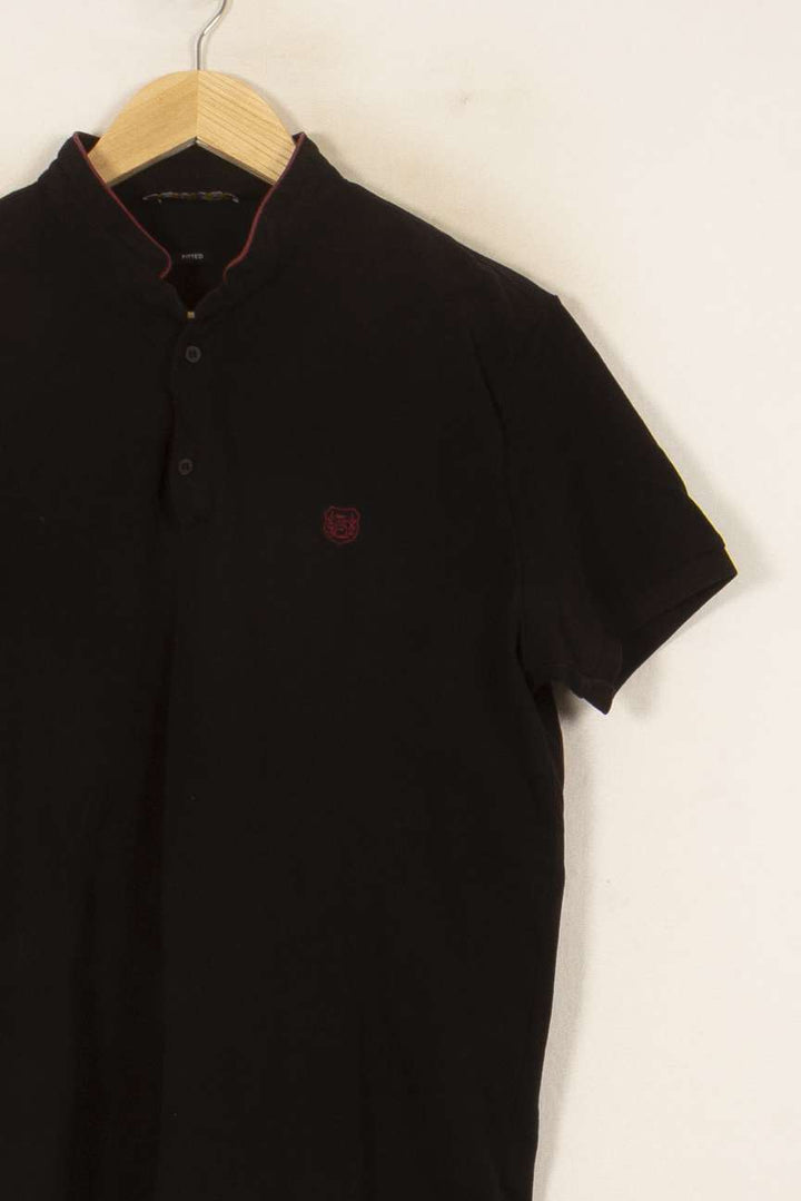 Polo Noir - Taille L/40 de la marque The Kooples | PARAD53824 - Vendu par Paradigme - Image 3