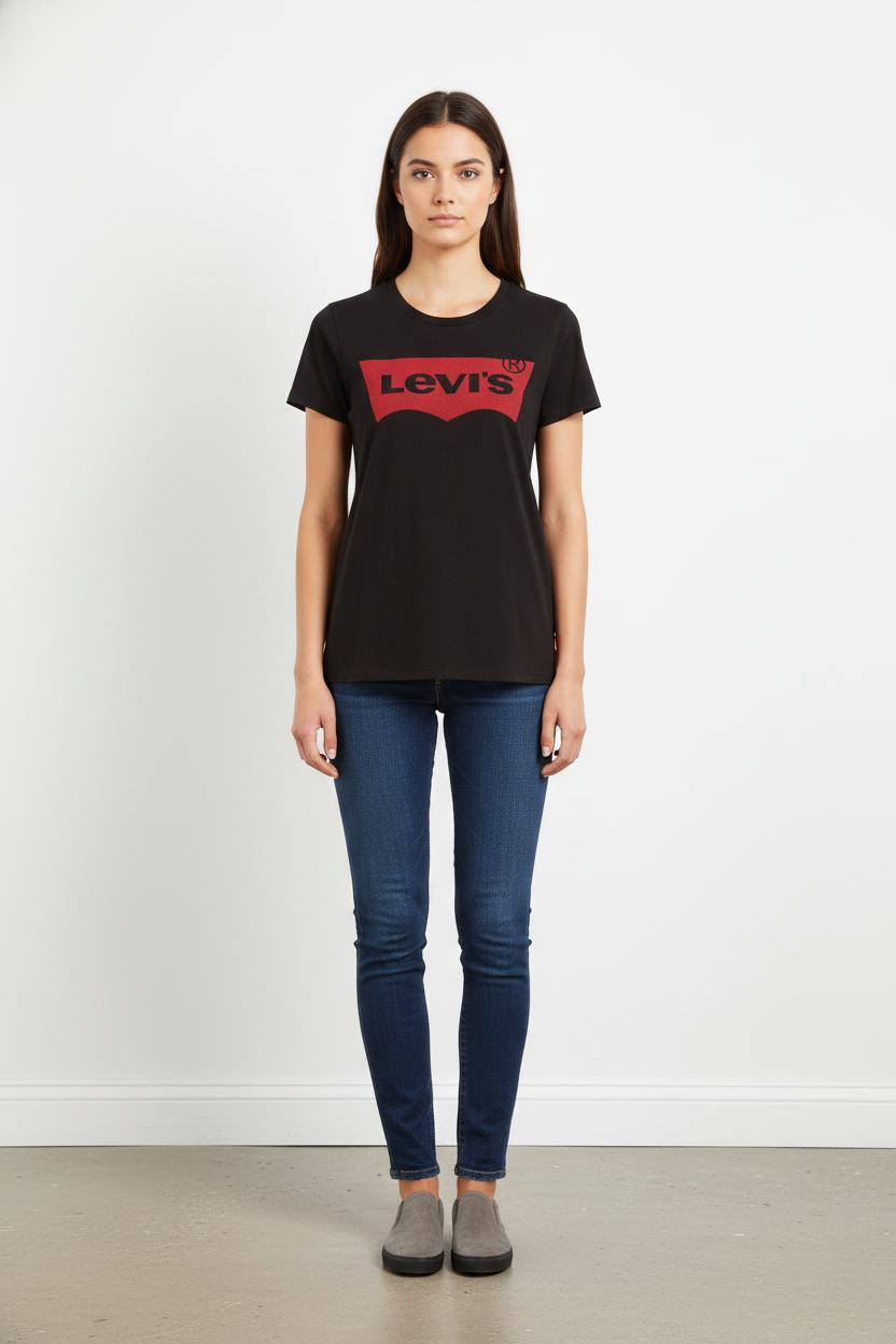 Tee-shirt Noir et Rouge - Taille XS/34