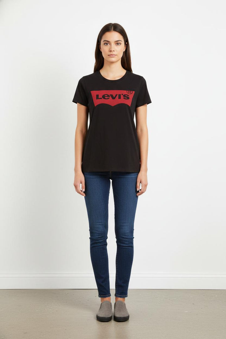Tee-shirt Noir et Rouge - Taille XS/34