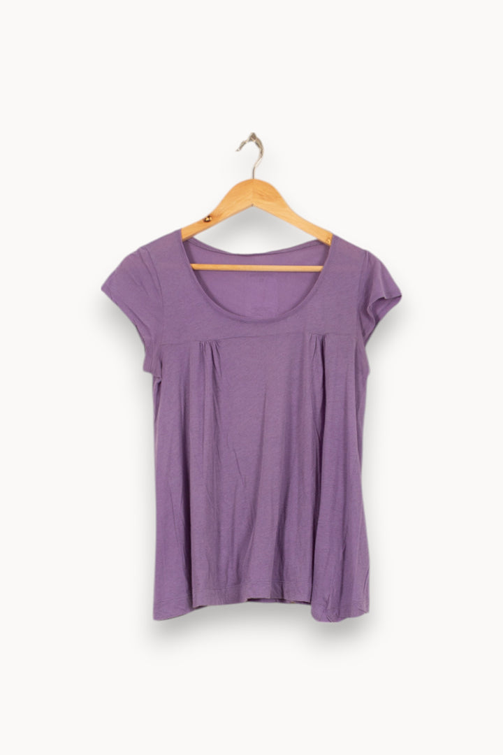Tee-shirt Violet - Taille S/36 de la marque American Vintage | PARAD53831 - Vendu par Paradigme - Image 2