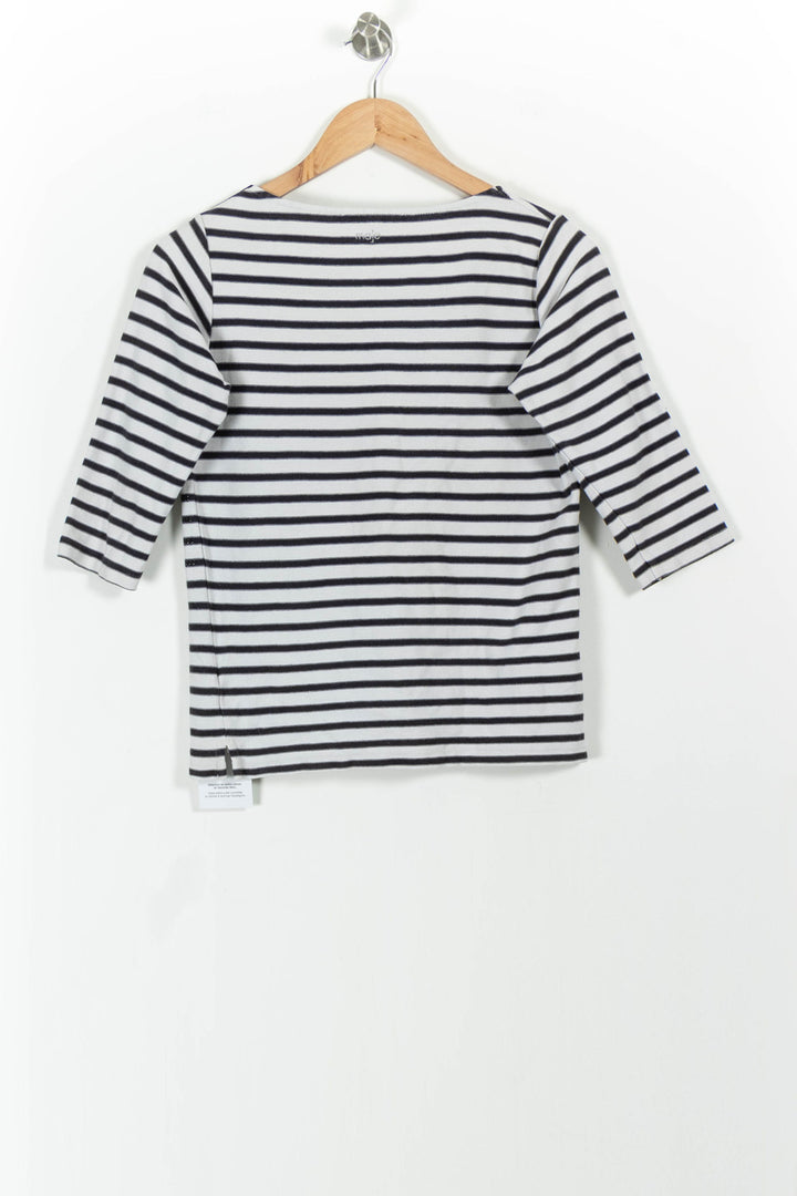 Marinière Blanche et Noire - Taille M/38 de la marque Maje | PARAD53832 - Vendu par Paradigme - Image 4