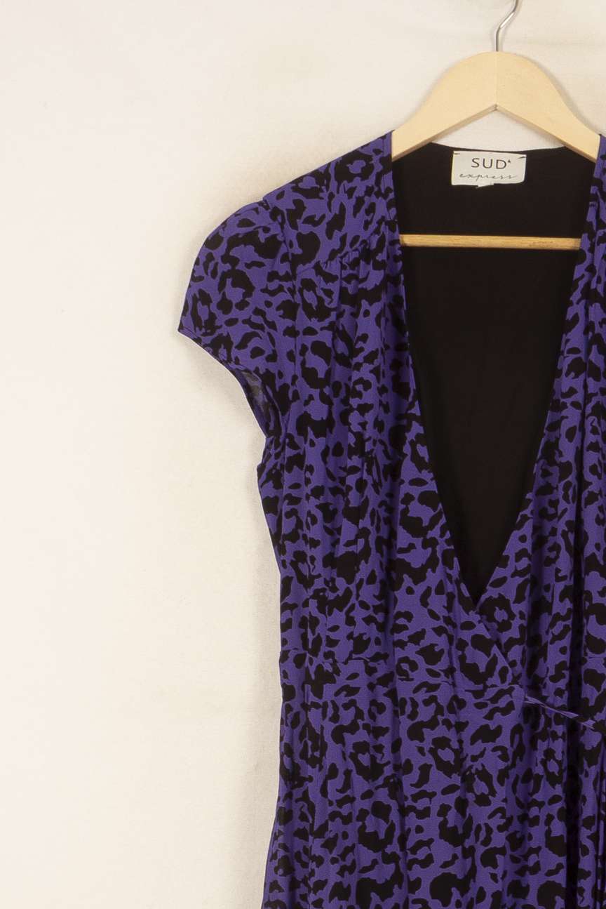 Robe Longue Violette et Noire - Taille M/38 de la marque Sud express | PARAD53835 - Vendu par Paradigme - Image 3