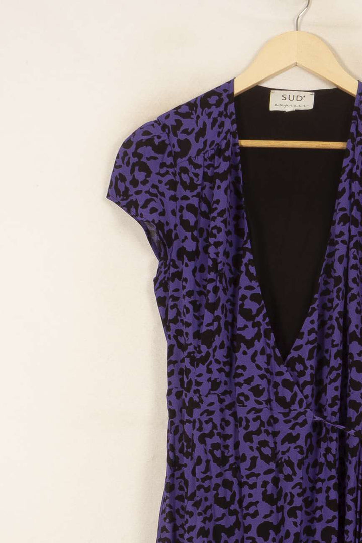 Robe Longue Violette et Noire - Taille M/38 de la marque Sud express | PARAD53835 - Vendu par Paradigme - Image 3