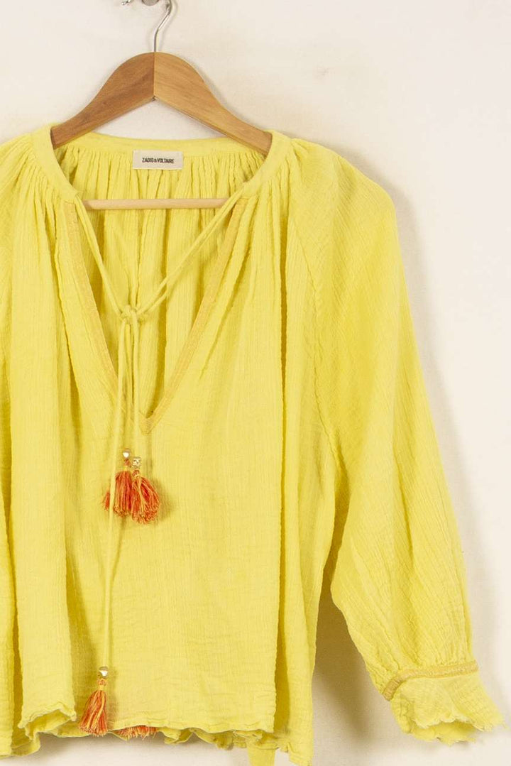 Blouse Jaune - Taille S/36 de la marque Zadig&Voltaire | PARAD53847 - Vendu par Paradigme - Image 3