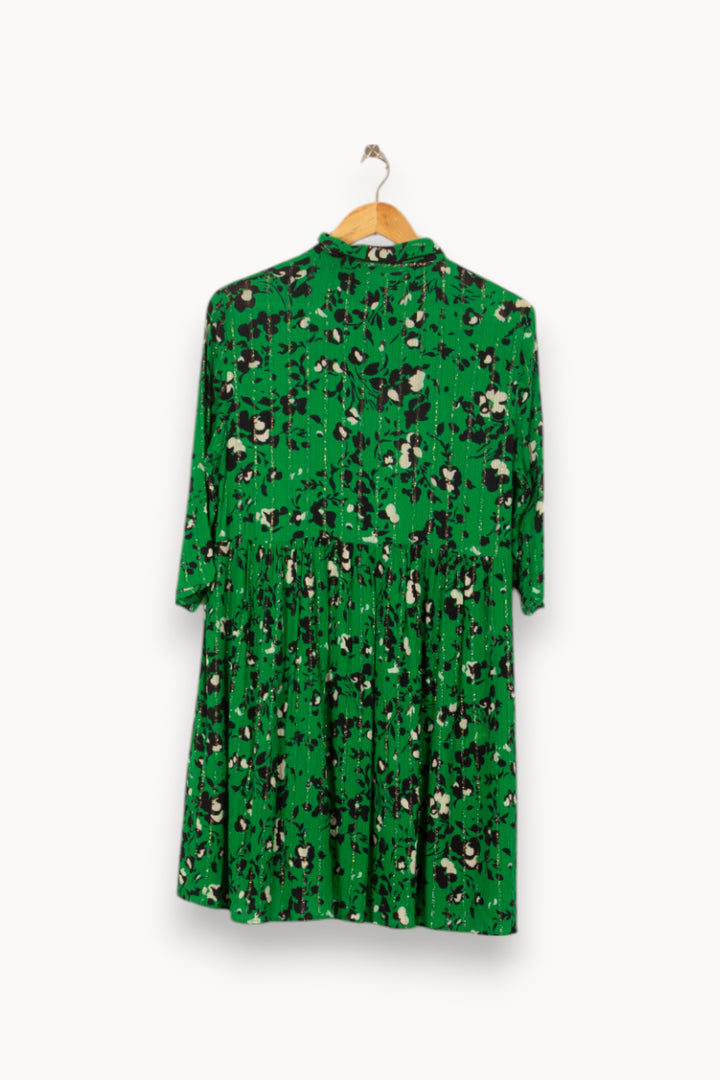 Robe Fleurie Verte et Noire - Taille S/36 de la marque ba&sh | PARAD53848 - Vendu par Paradigme - Image 4