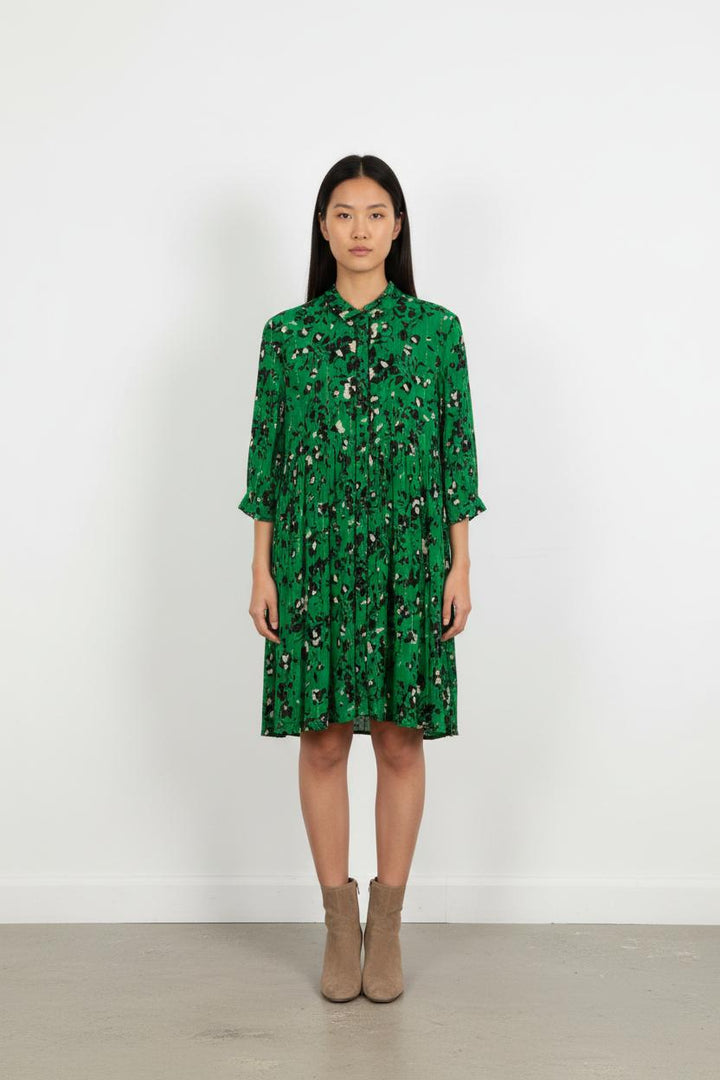 Robe Fleurie Verte et Noire - Taille S/36
