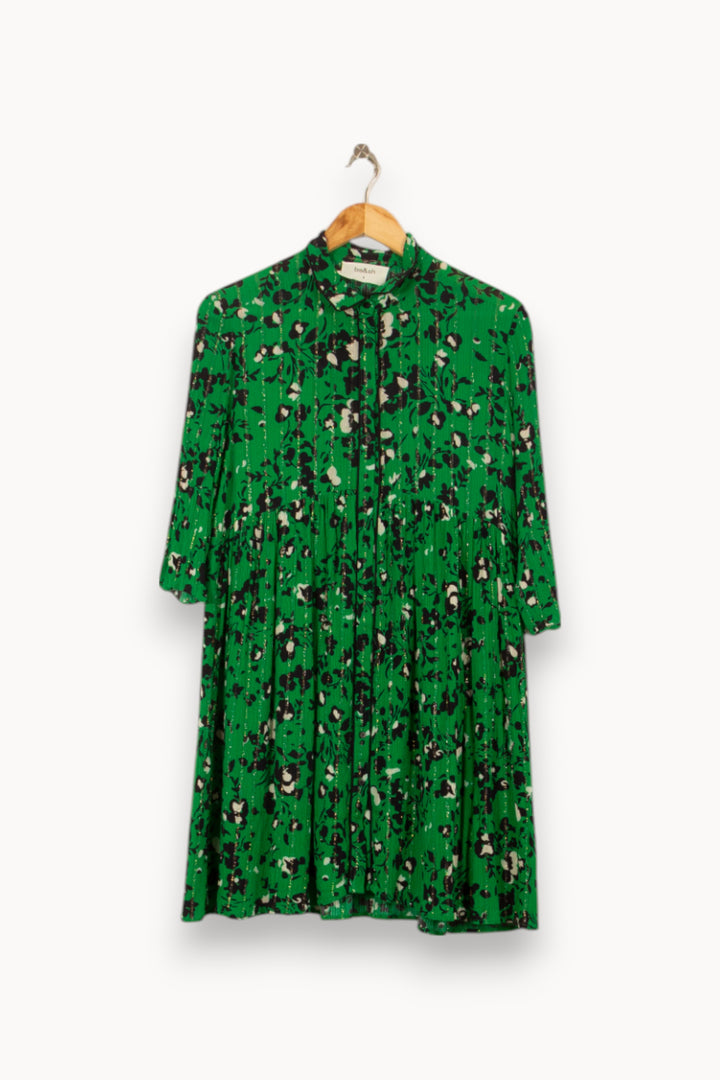 Robe Fleurie Verte et Noire - Taille S/36 de la marque ba&sh | PARAD53848 - Vendu par Paradigme - Image 2