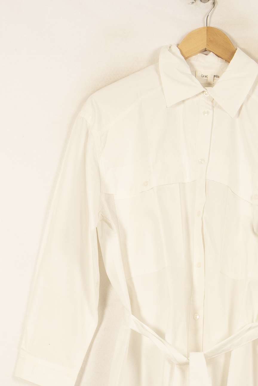 Chemise Longue Blanche - Taille M/38 de la marque Grace & Mila | PARAD53849 - Vendu par Paradigme - Image 3