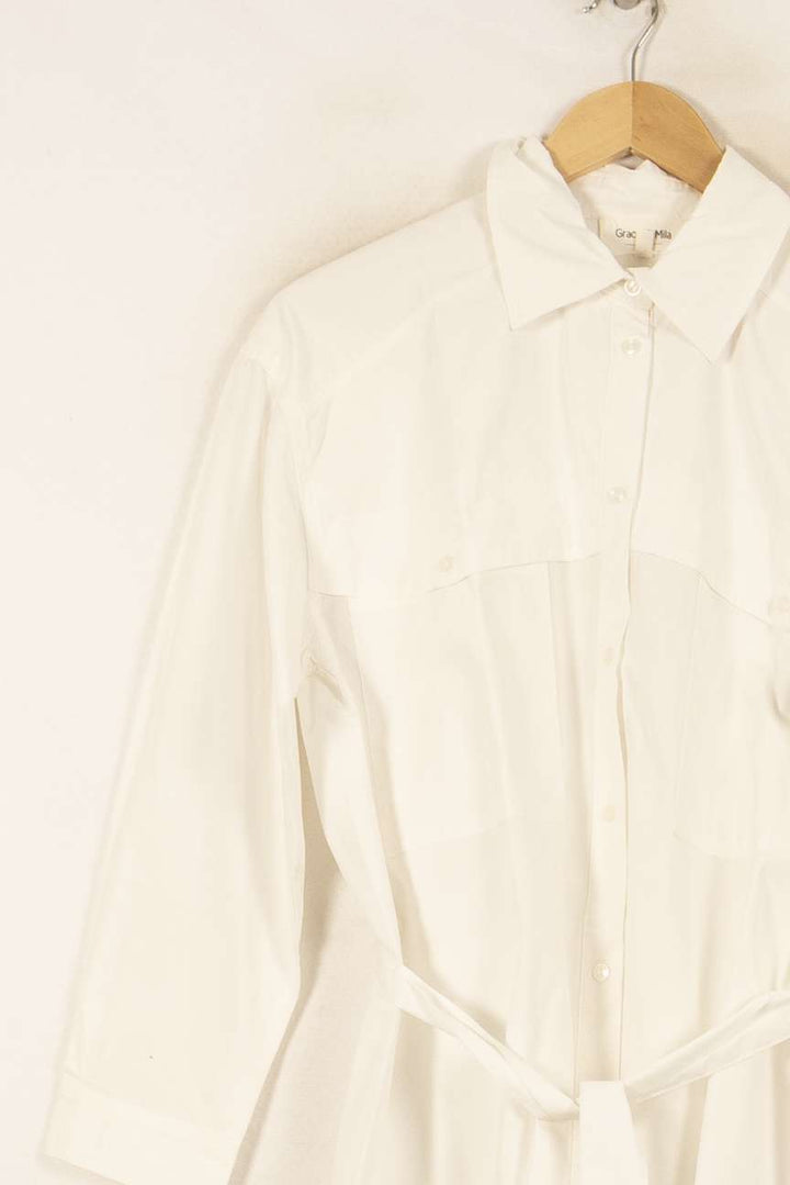 Chemise Longue Blanche - Taille M/38 de la marque Grace & Mila | PARAD53849 - Vendu par Paradigme - Image 3