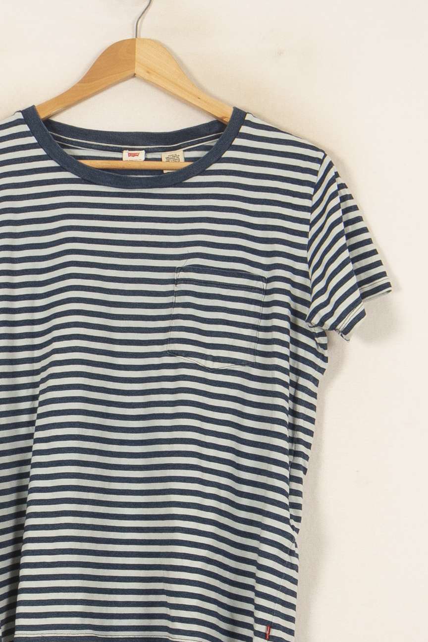 Tee-shirt Rayé Bleu et Blanc - Taille L/40 de la marque Levi's | PARAD53861 - Vendu par Paradigme - Image 3