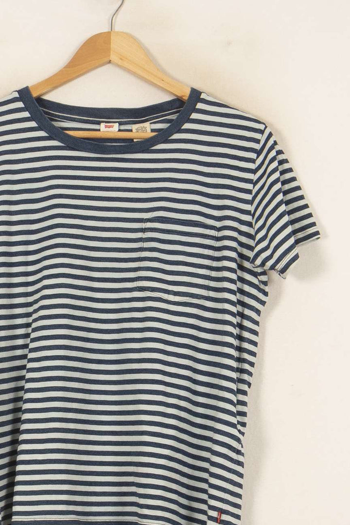 Tee-shirt Rayé Bleu et Blanc - Taille L/40 de la marque Levi's | PARAD53861 - Vendu par Paradigme - Image 3