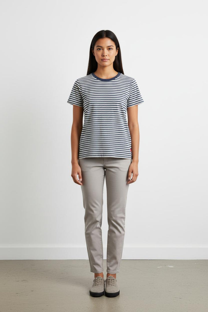 Tee-shirt Rayé Bleu et Blanc - Taille L/40