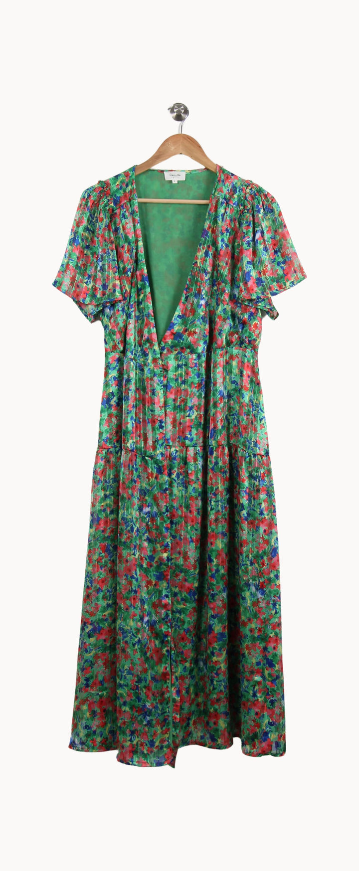 Robe Longue Verte et Rouge - Taille S/36 de la marque Grace & Mila | PARAD53877 - Vendu par Paradigme - Image 2