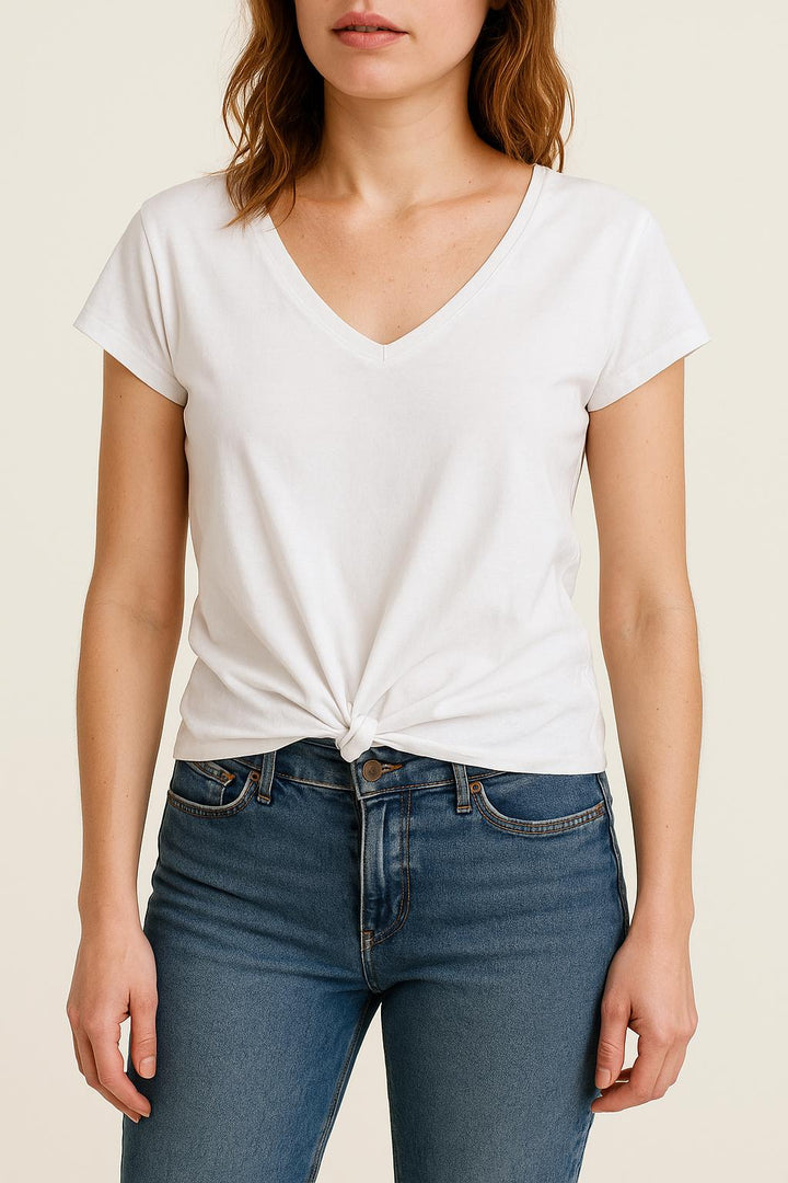 T-shirt Blanc - Taille XS/34 de la marque Comptoir des Cotonniers | PARAD53886 - Vendu par Paradigme - Image 1