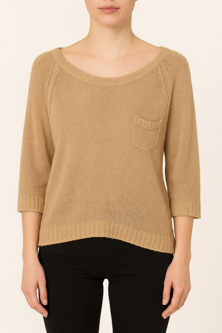 Pull Beige - Taille XS/34 de la marque American Vintage | PARAD53890 - Vendu par Paradigme - Image 1