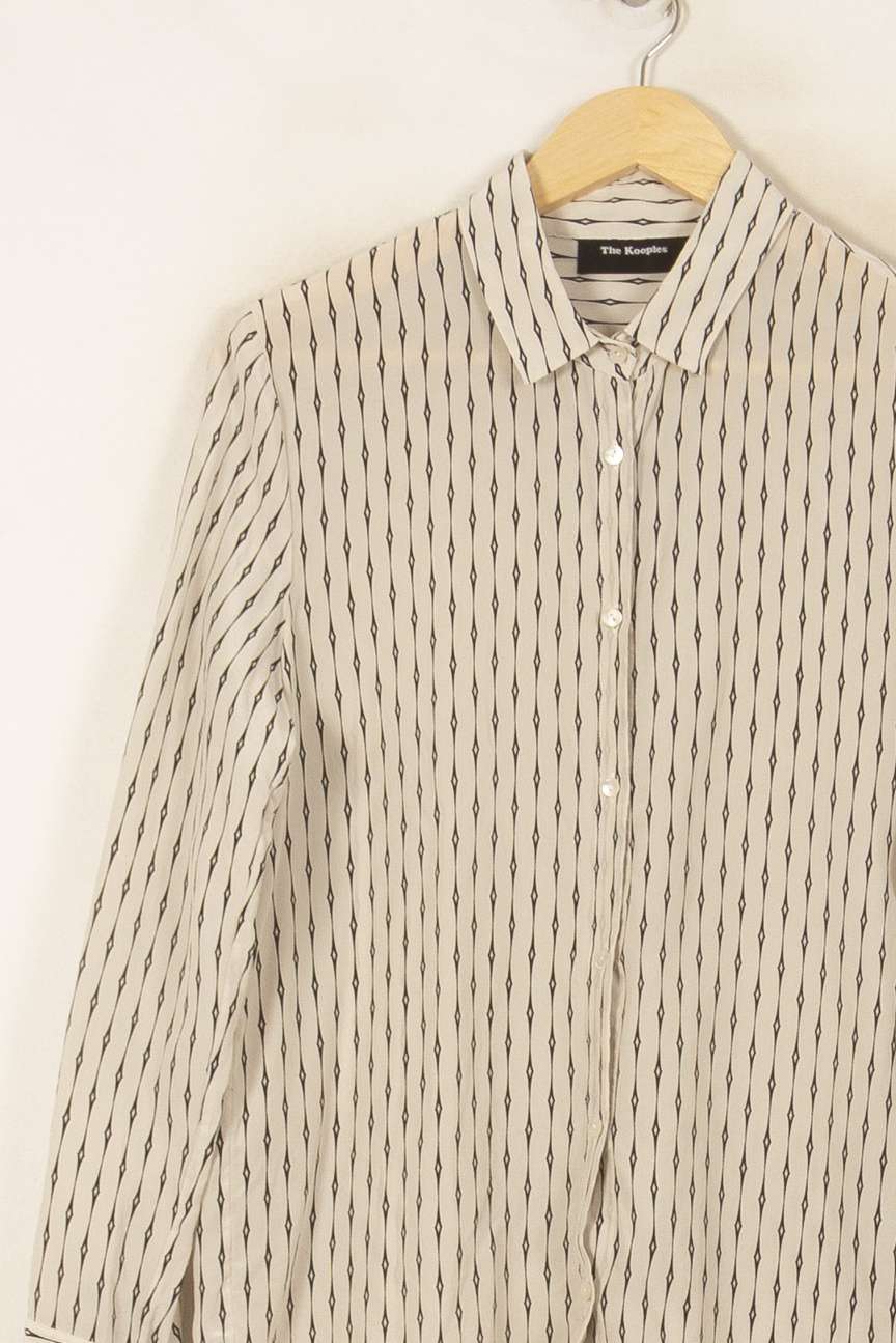 Chemise Beige et Noire - Taille M/38 de la marque The Kooples | PARAD53901 - Vendu par Paradigme - Image 3